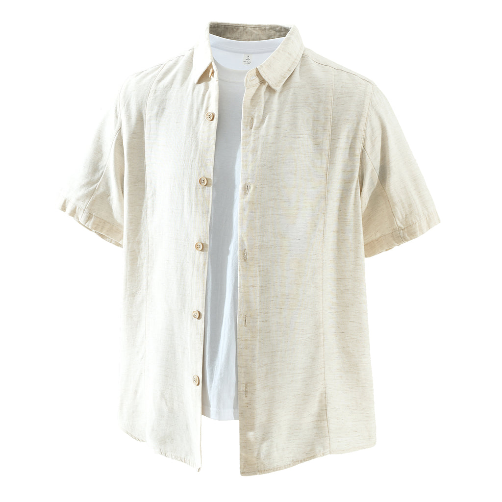 Men’s Lyocell-Cotton-Linen Short Sleeve Shirt | M8253