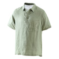 Men’s 100% Linen Short Sleeve Popover Shirt | M8252
