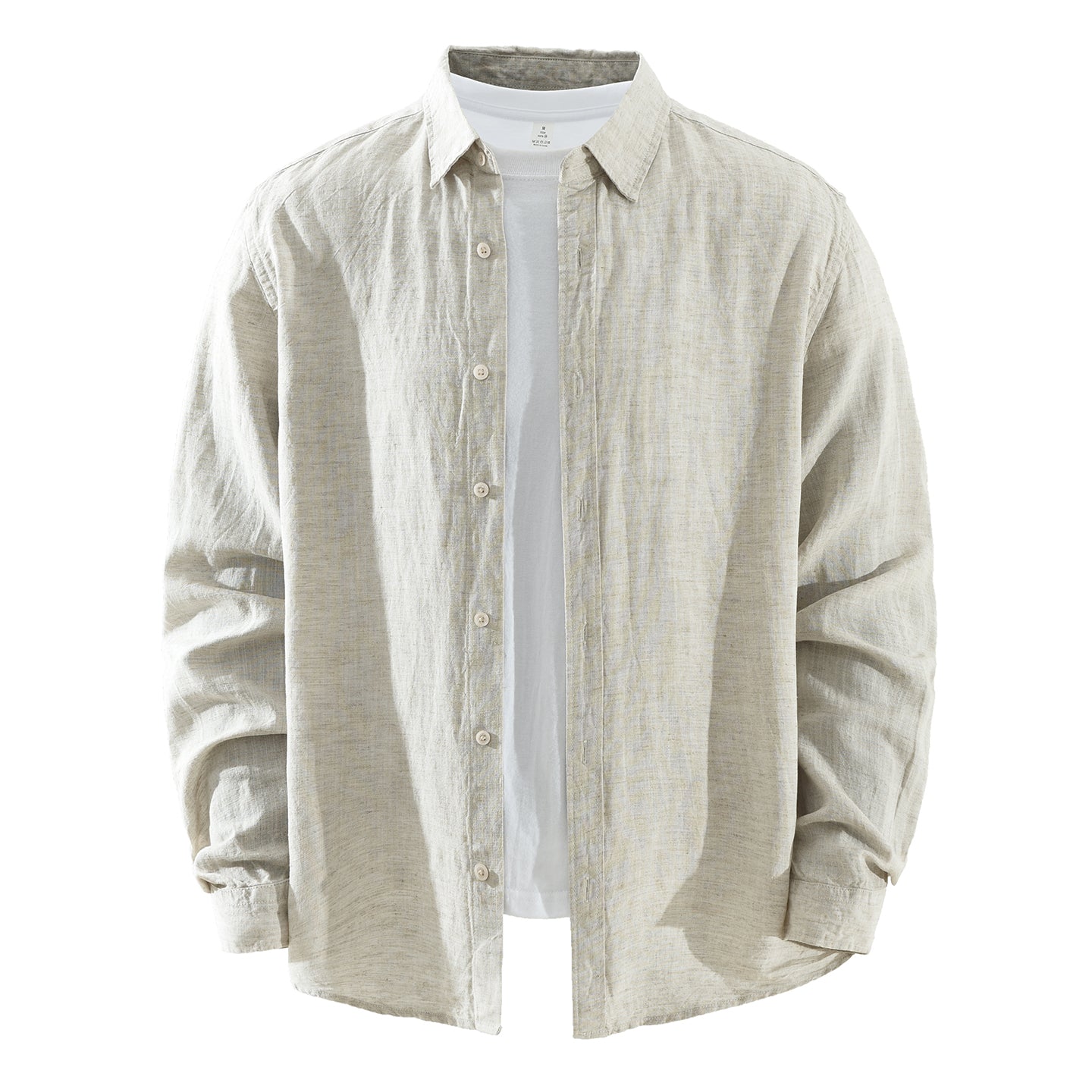Men’s Lyocell-Linen Long Sleeve Overshirt | M7825