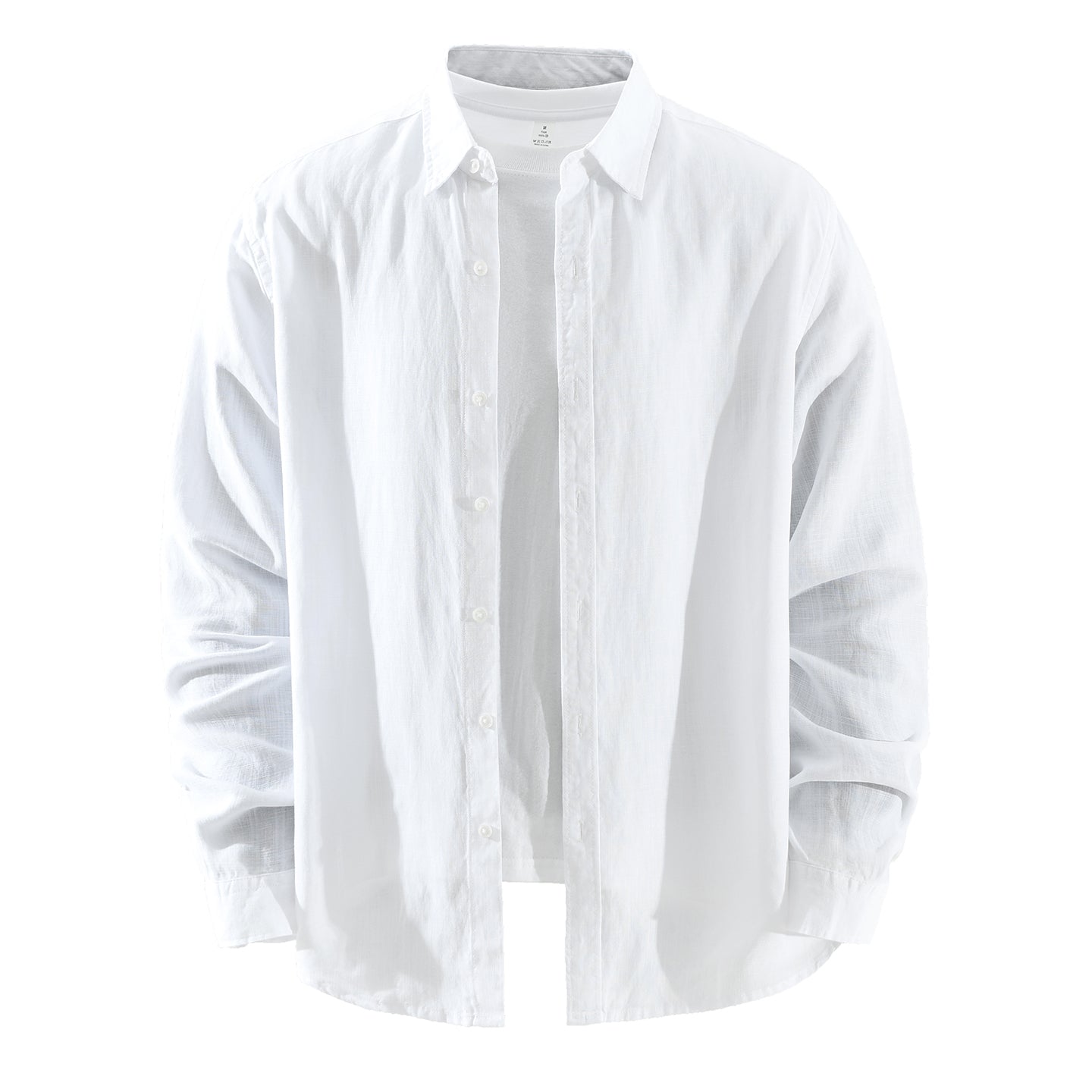 Men’s Lyocell-Linen Long Sleeve Overshirt | M7825
