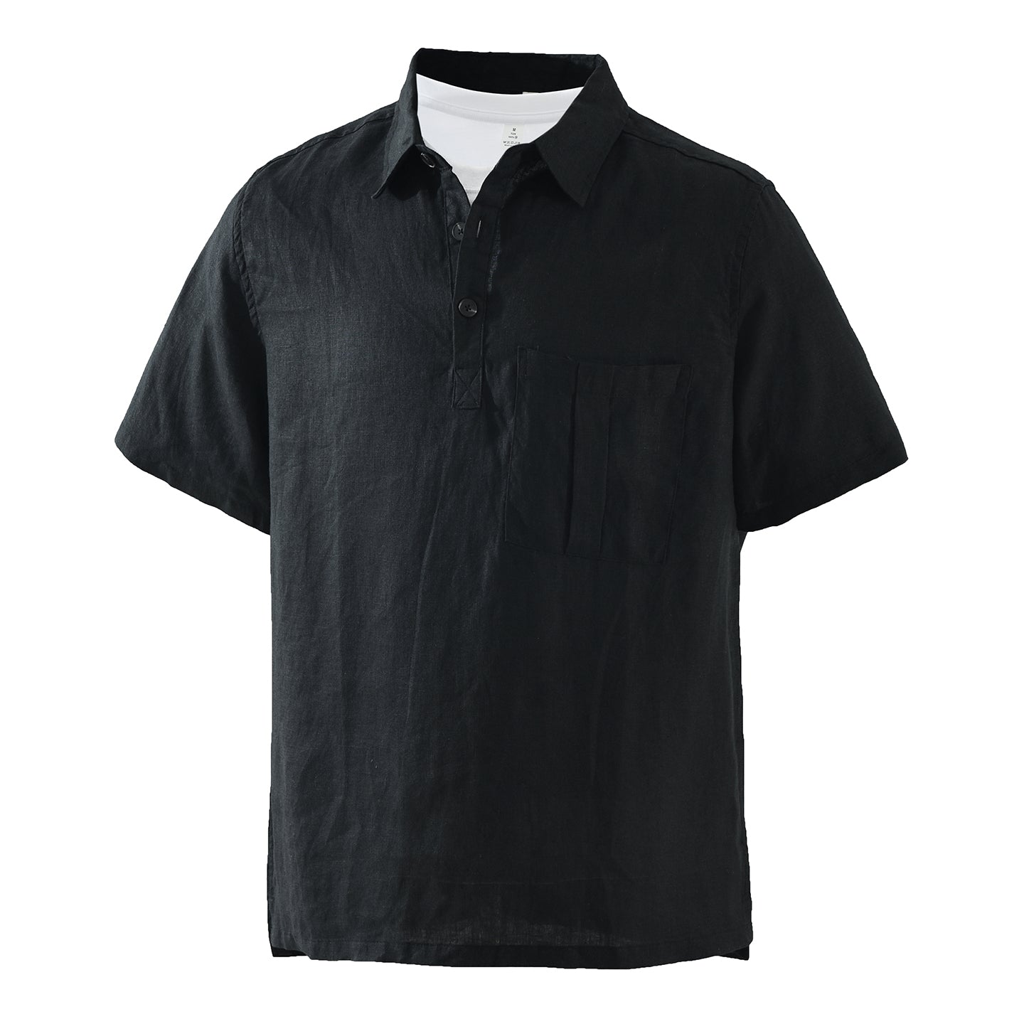 Men’s 100% Linen Short Sleeve Popover Shirt | M8252