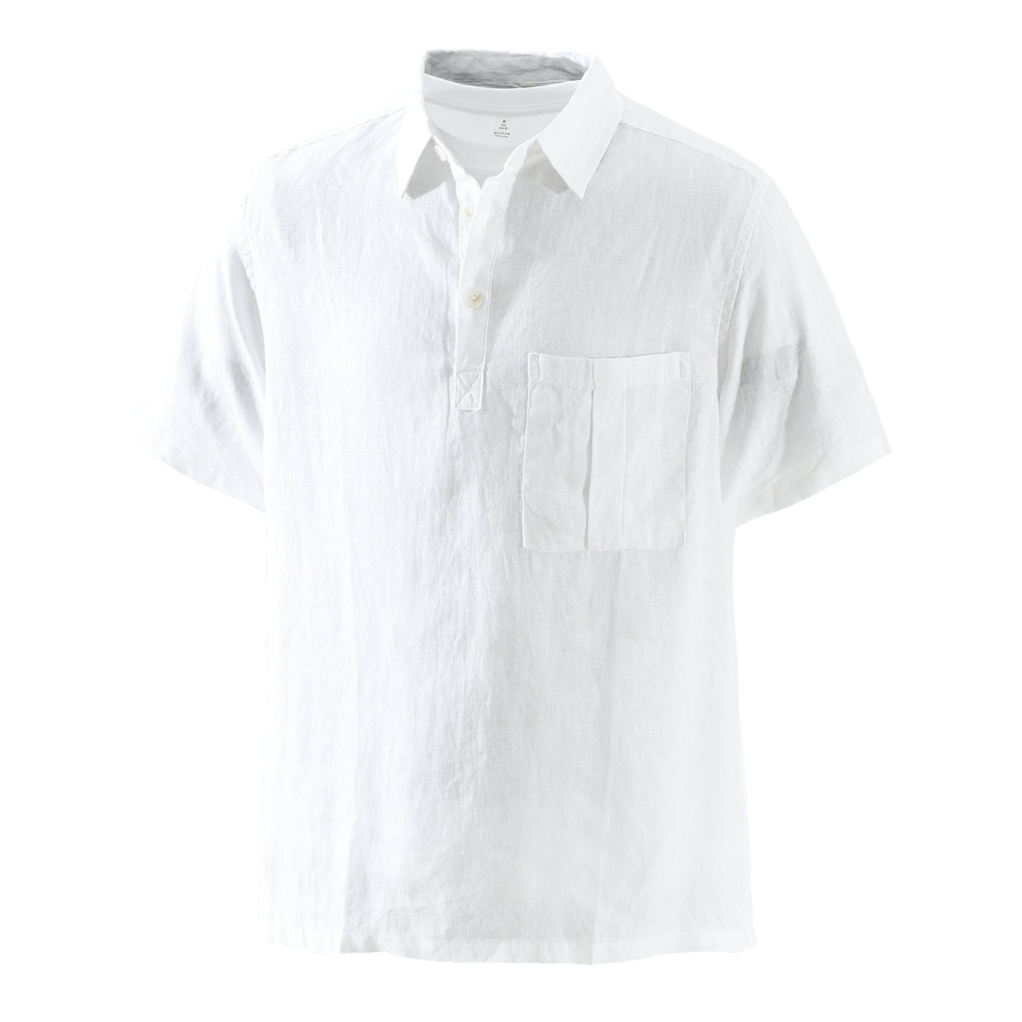 Men’s 100% Linen Short Sleeve Popover Shirt | M8252