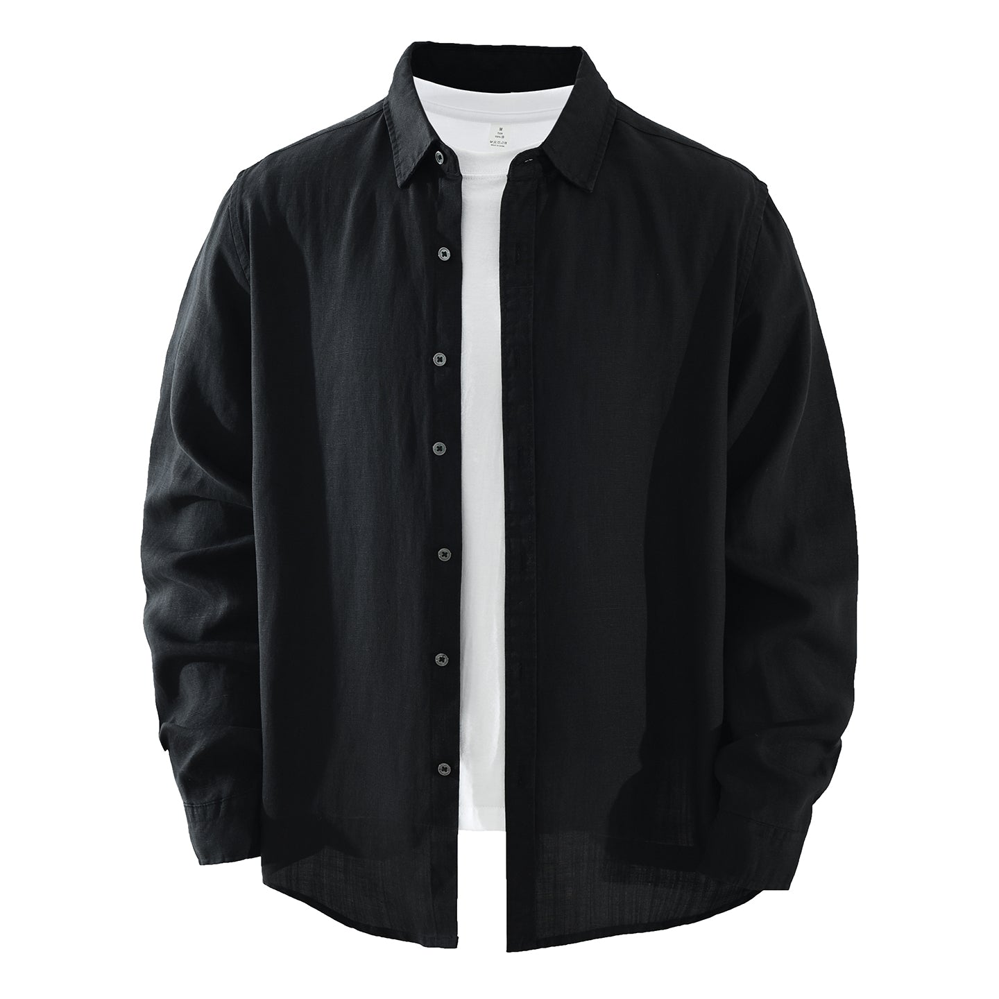Men’s Lyocell-Linen Long Sleeve Overshirt | M7825