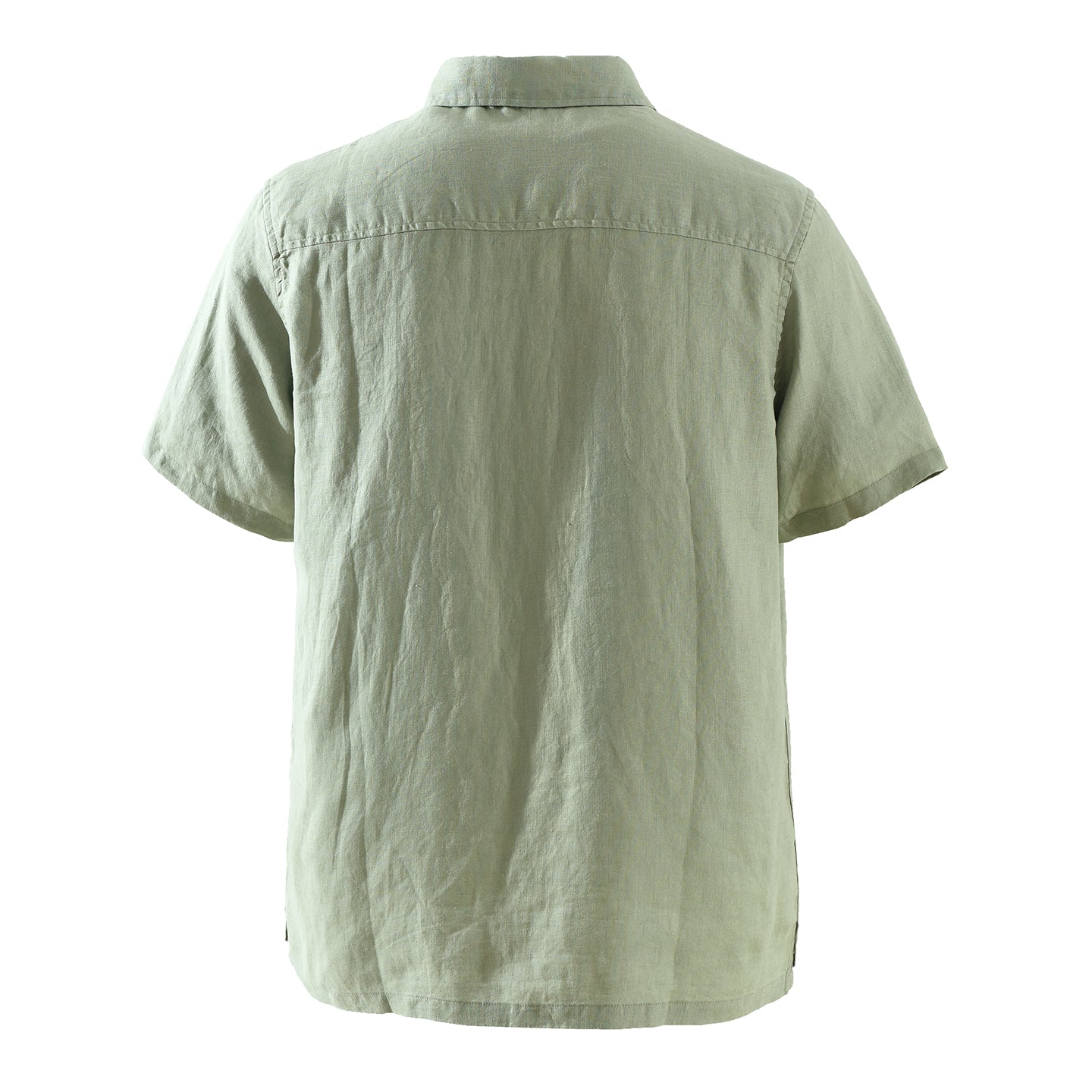 Men’s 100% Linen Short Sleeve Popover Shirt | M8252