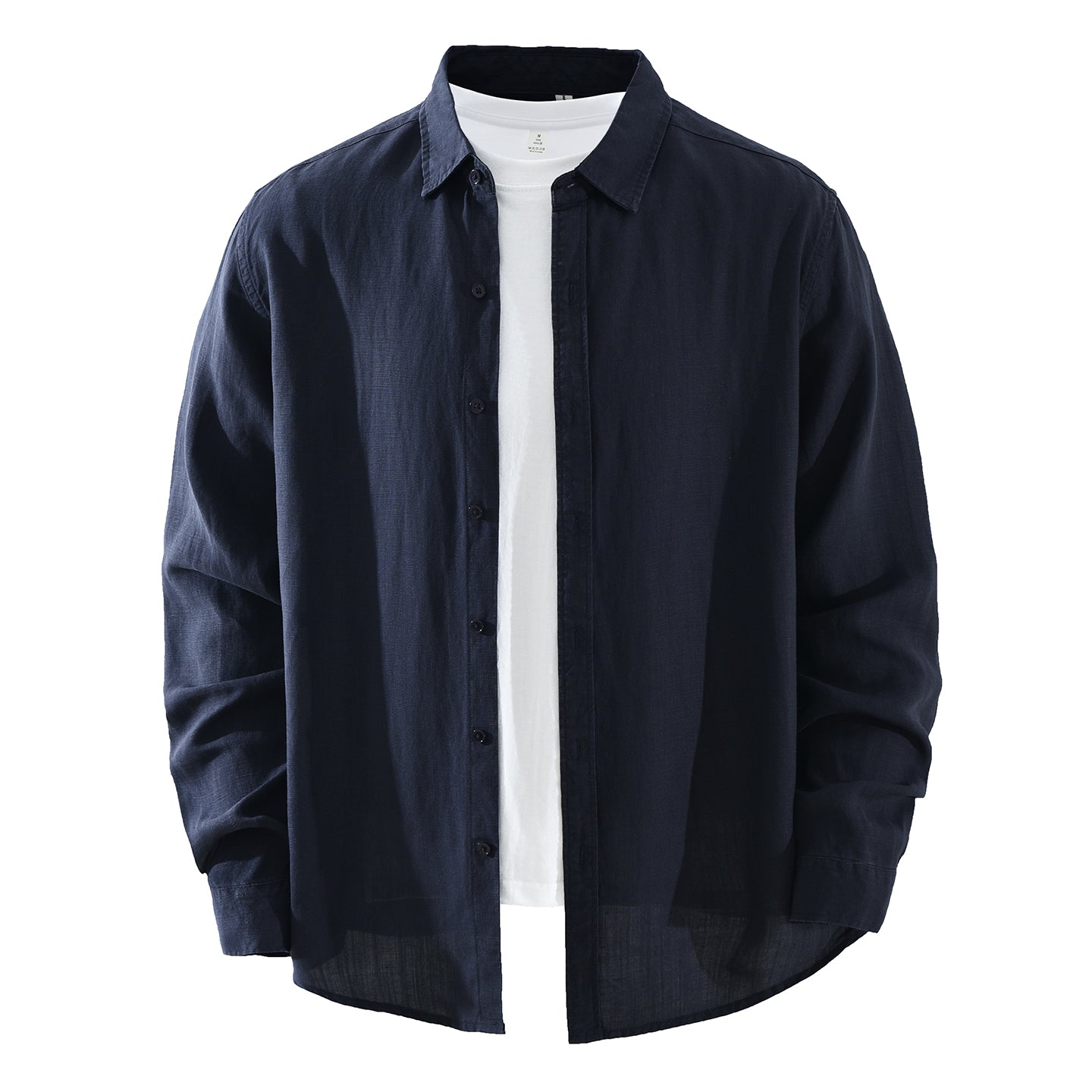 Men’s Lyocell-Linen Long Sleeve Overshirt | M7825