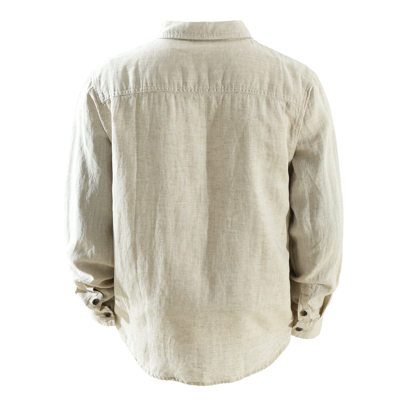Men’s Lyocell-Linen Long Sleeve Overshirt | M7737