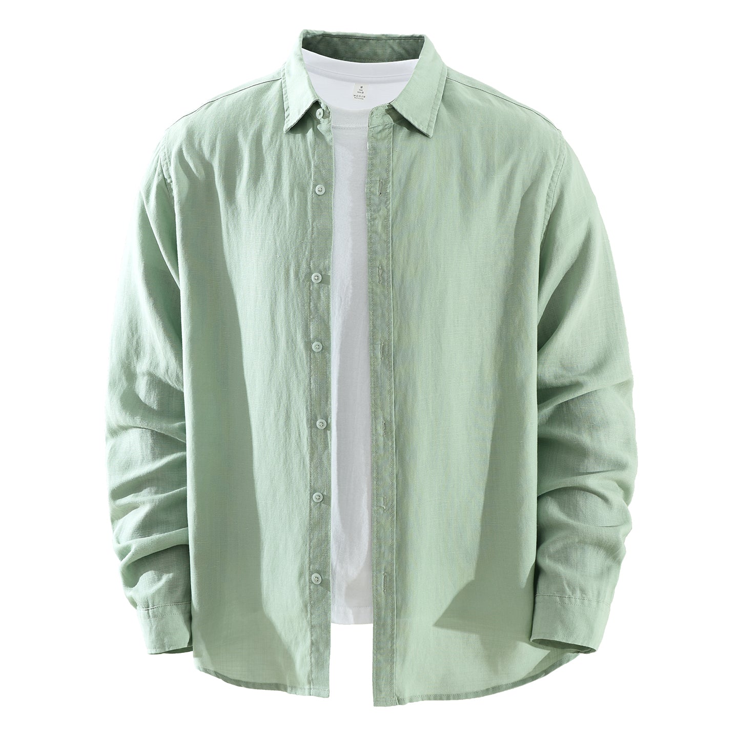 Men’s Lyocell-Linen Long Sleeve Overshirt | M7825