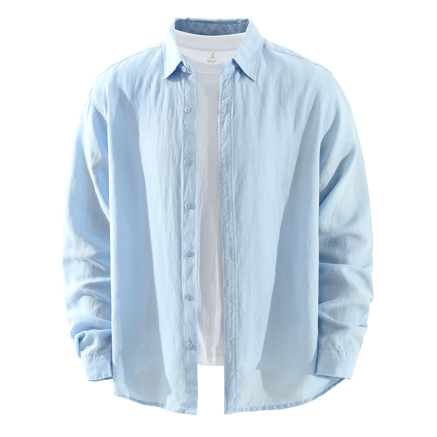 Men’s Lyocell-Linen Long Sleeve Overshirt | M7825