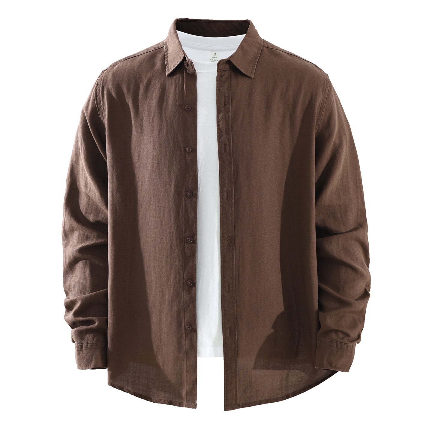 Men’s Lyocell-Linen Long Sleeve Overshirt | M7825