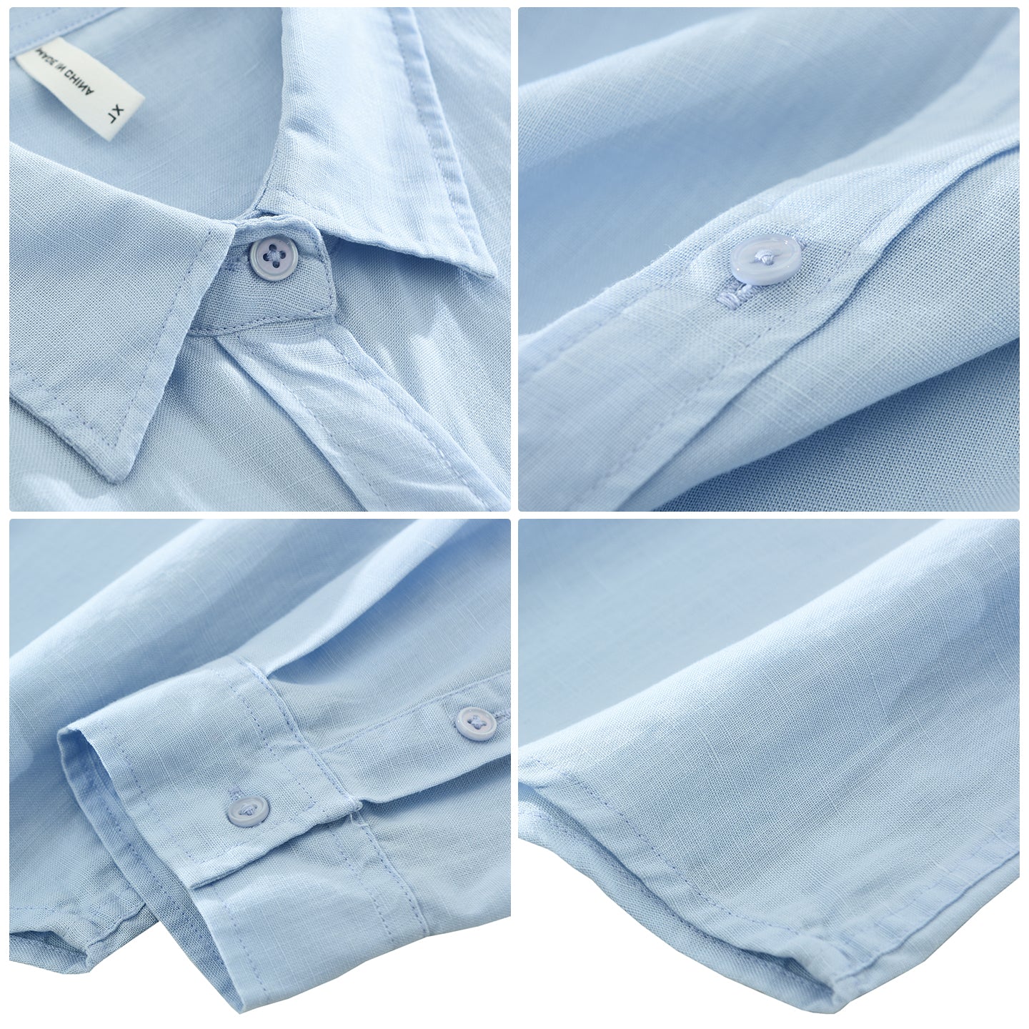 Men’s Lyocell-Linen Long Sleeve Overshirt | M7825