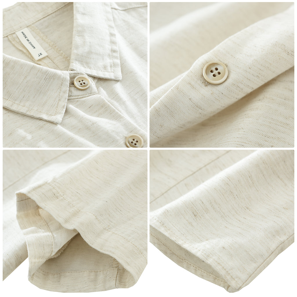 Men’s Lyocell-Cotton-Linen Short Sleeve Shirt | M8253