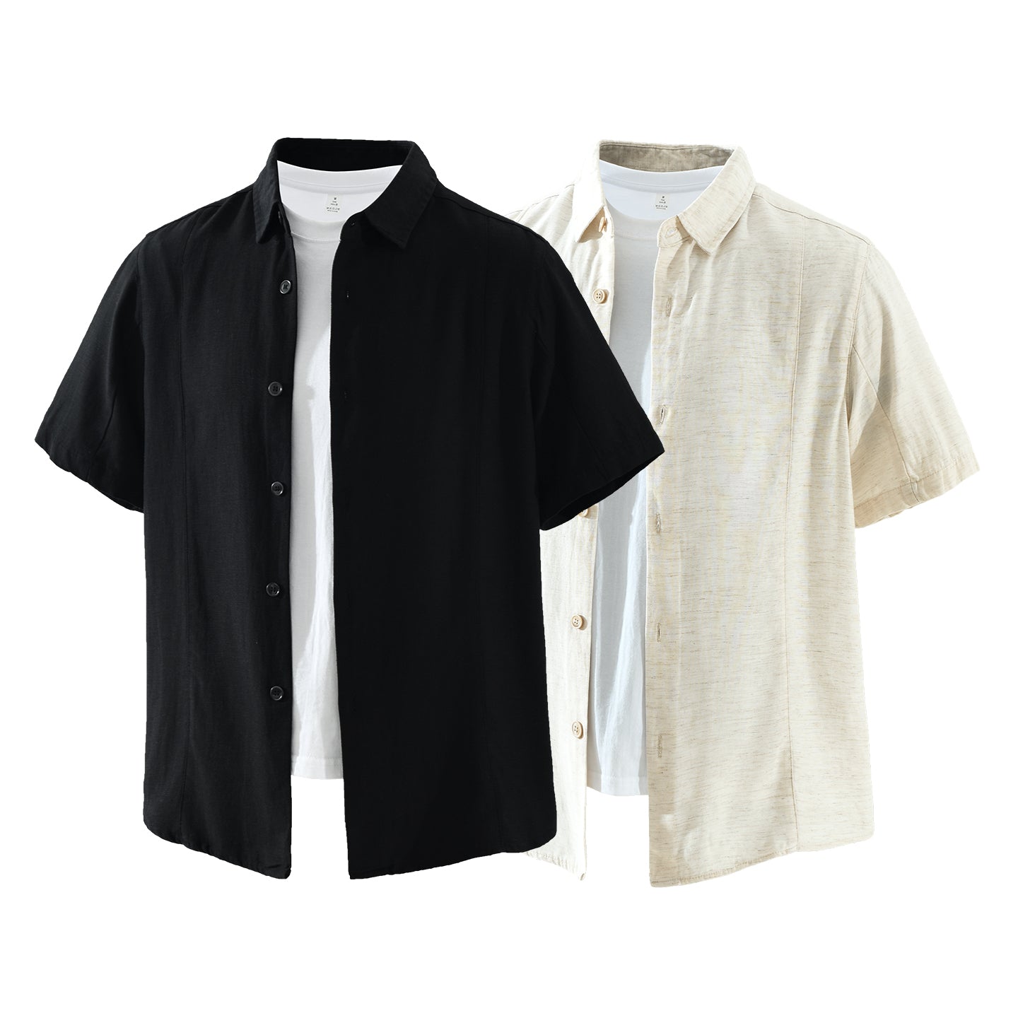 Men’s Lyocell-Cotton-Linen Short Sleeve Shirt | M8253